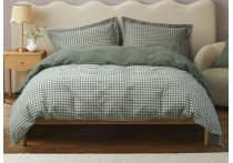 Постельное белье хлопок Lotus Home - Checked Gingham Olive (Турция), семейный